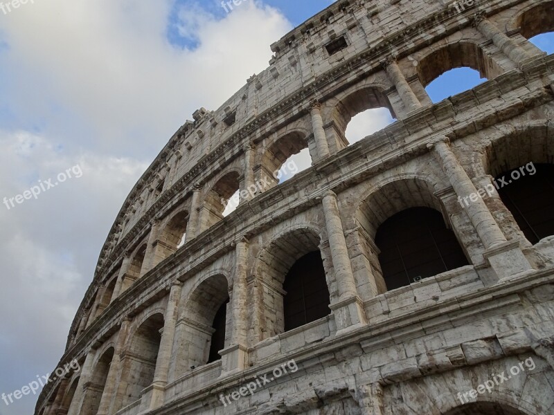 Colosseum Rome Antiquity Italy Ruin