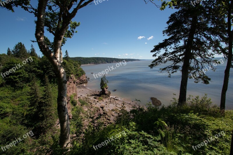 St Martins Water Fundy Bay Of Fundy Landscape