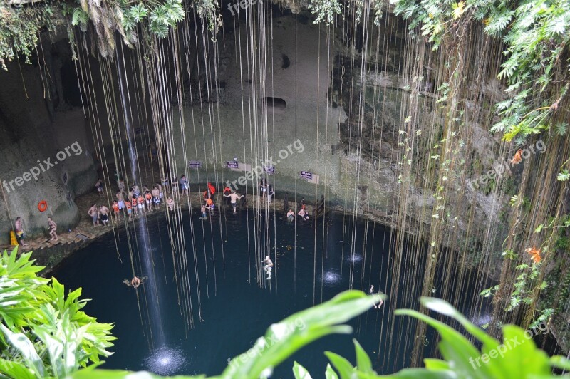 Cenote Mexico Well Water Free Photos