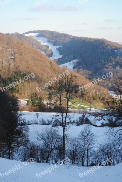 Wintry Barmelhof Erlinsbach Switzerland Free Photos