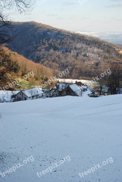 Wintry Barmelhof Erlinsbach Switzerland Free Photos