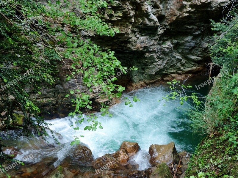 Fall Of The Druise Drôme France Gorges Omblèze