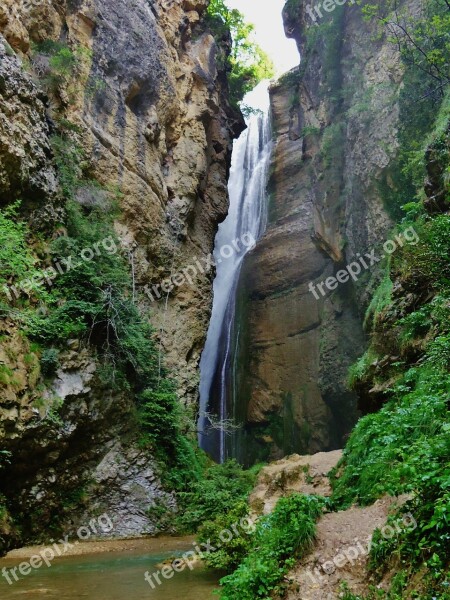 Fall Of The Druise Drôme France Gorges Omblèze