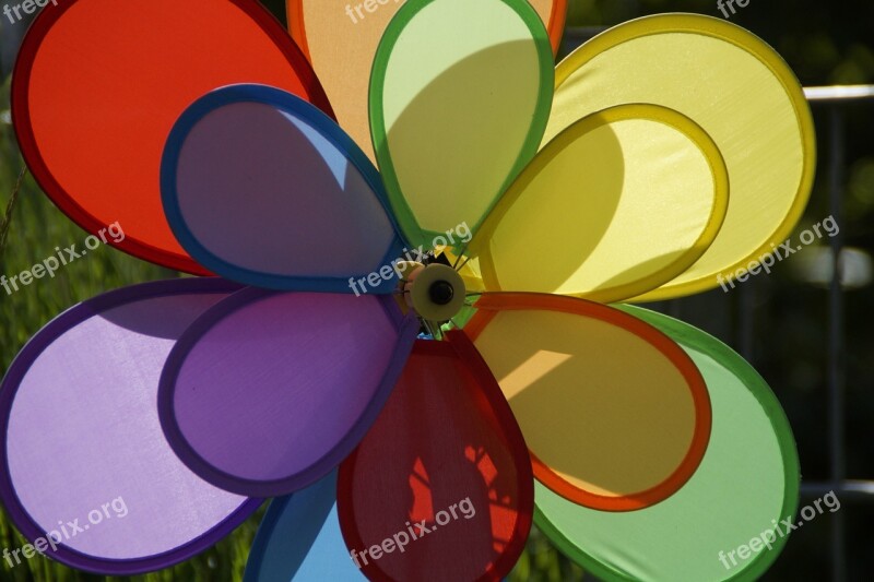 Pinwheel Colorful Child Children Deco