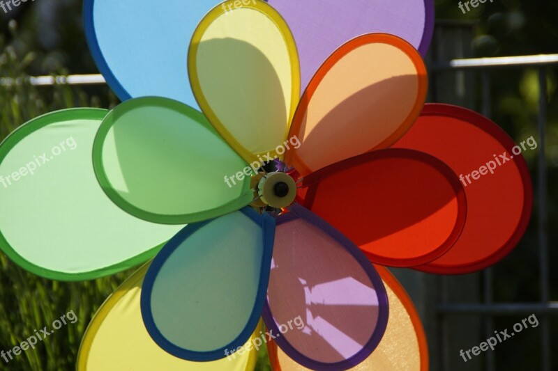 Pinwheel Colorful Child Children Deco