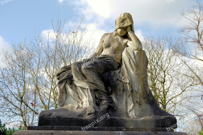 Cemetery Tombstones Graveyard Sculpture Monument