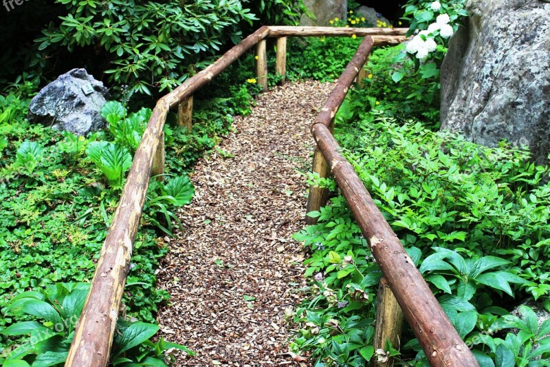 Away Roma Table Wood Chips Handrail Stone Garden