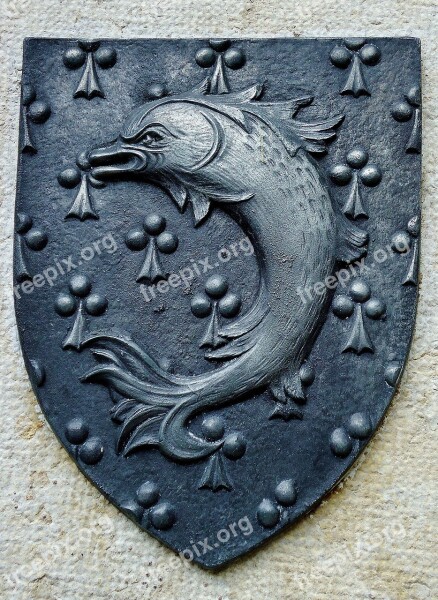 Coat Of Arms Iron Pérouges Village Good Looking