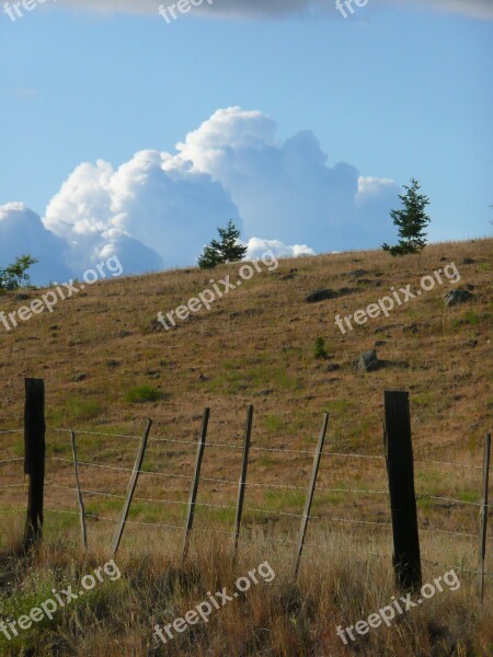 Thunderstorm Dark Clouds Towering Cumulus Weather Landscape