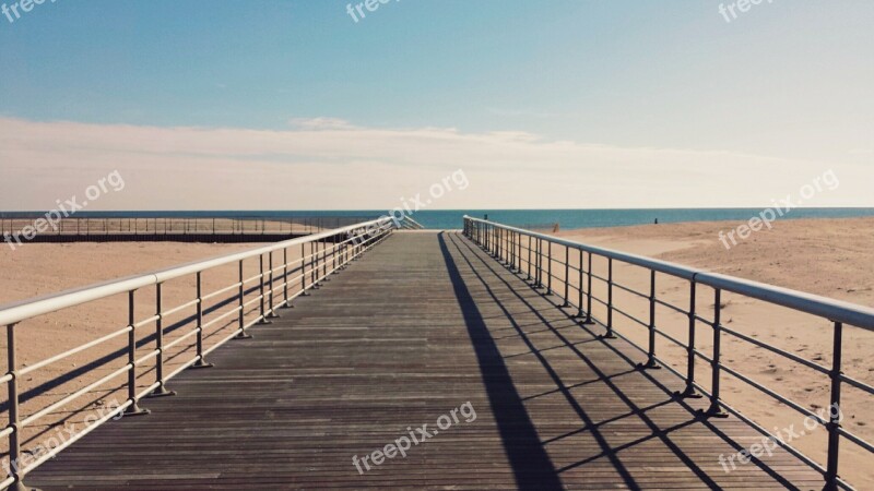 Pier Ocean Beach Walkway Handrail