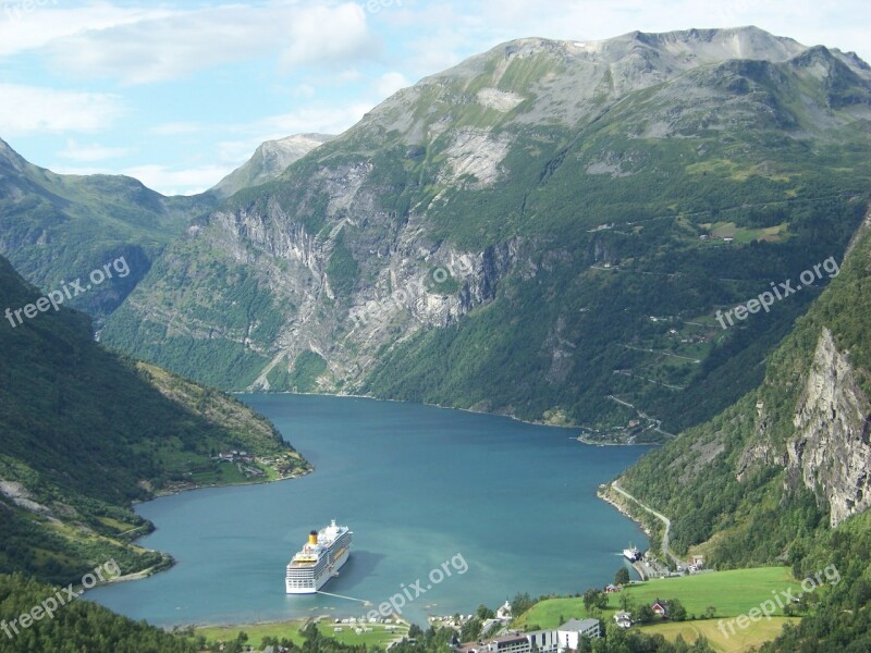 Fjord Norway Nature Landscapes Free Photos