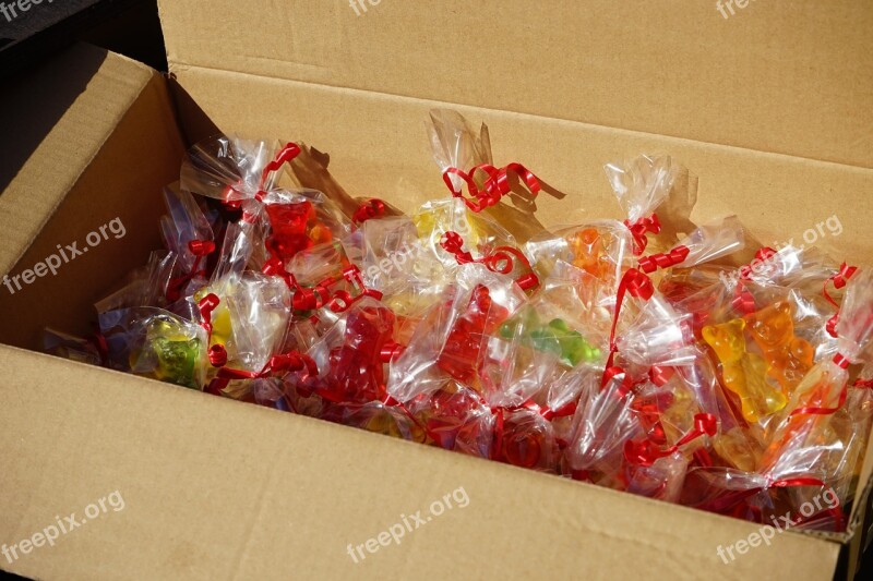 Cardboard Gummi Bears Packed Sachets Mitbringsel