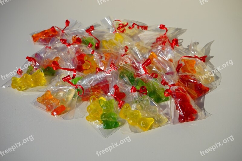 Gummi Bears Packed Sachets Mitbringsel Cellophane