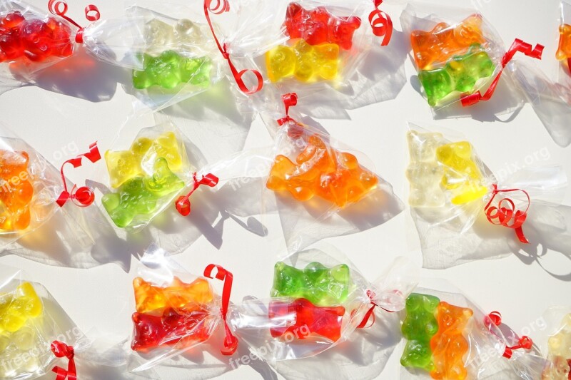 Gummi Bears Packed Sachets Mitbringsel Cellophane