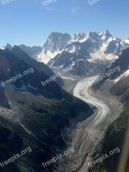 Mont Blanc Sea ​​ice France Plane View Free Photos