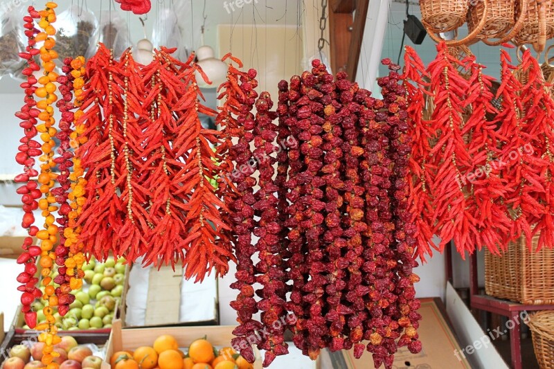 Madeira Funchal Spice Market Chilis Sharp