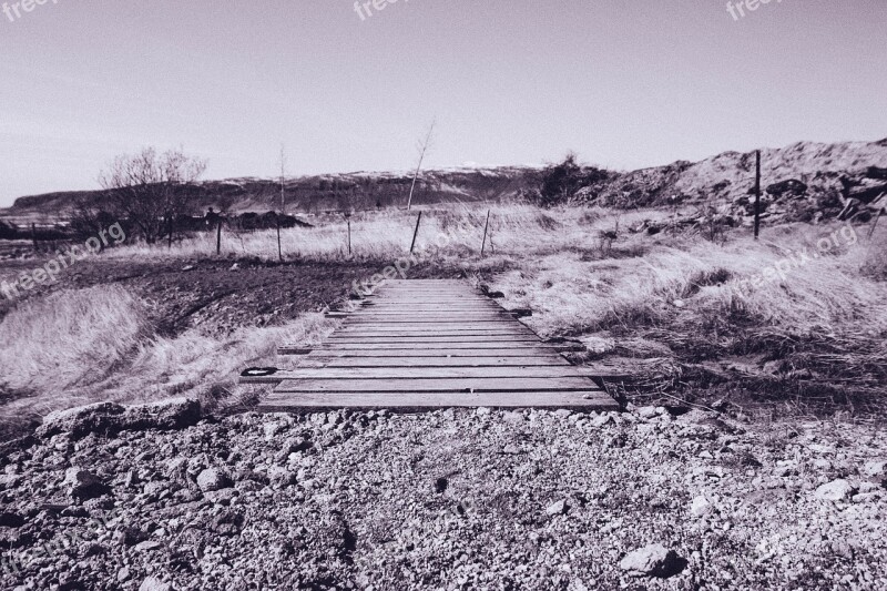 Footbridge Rack Outdoor Pier Wooden