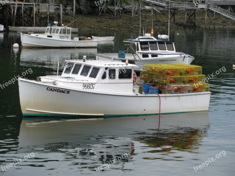 Lobster Boat Maine Usa Boat Lobster Traps