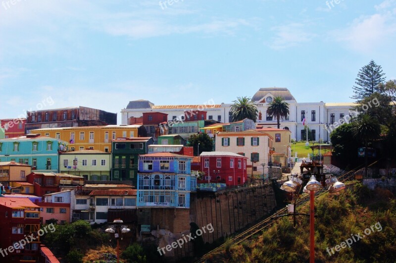 Valparaiso Architecture South America Landscape Cityscape