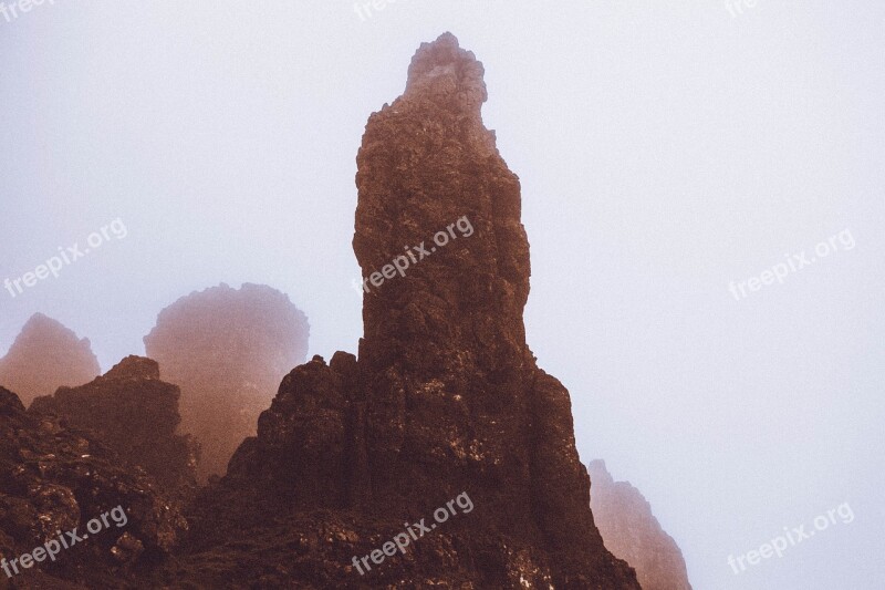 Mountains Peak Pillar Rock Rock Formation