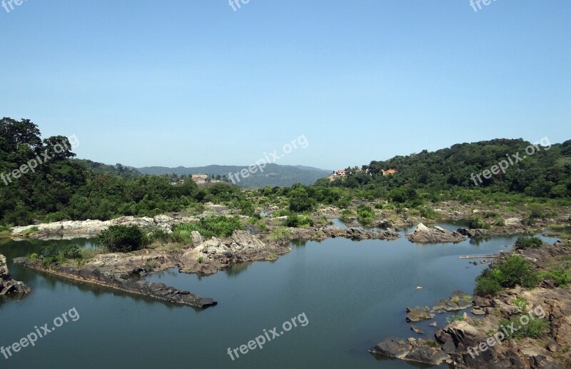 River River Bed Sharavati Jog Falls Western Ghats