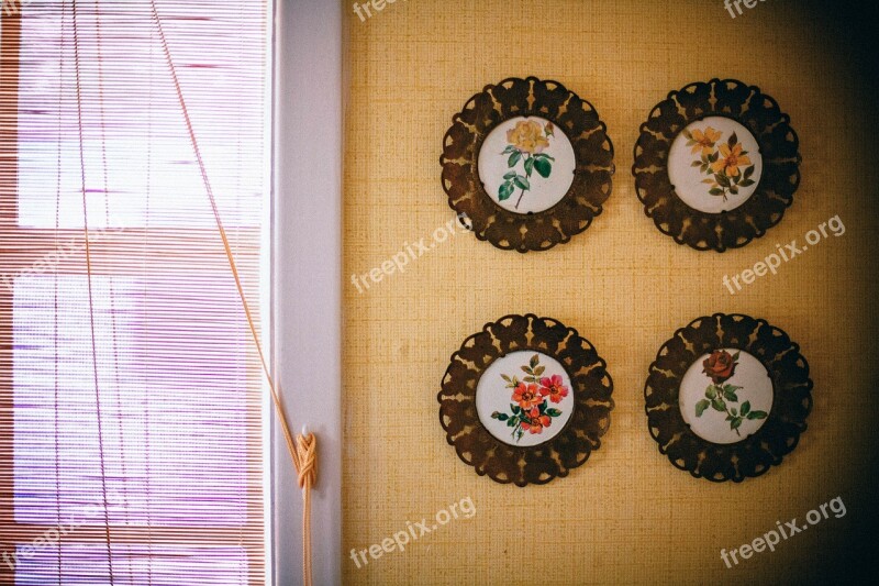 Wall Decoration Plates Window Window Blinds