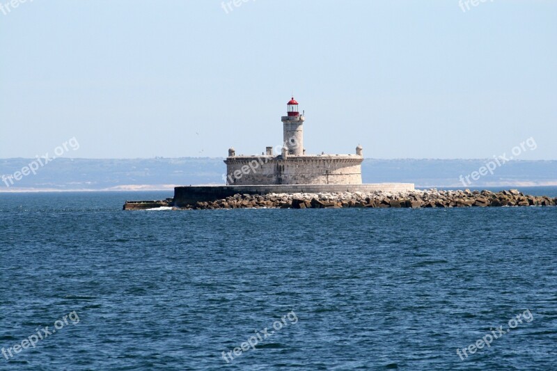 Farol Do Bugio Tejo Lisbon Portugal Free Photos