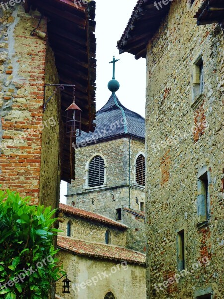 Pérouges Village Good Looking France Medieval