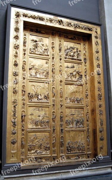 Doors Closed Paneled Carved Architectural