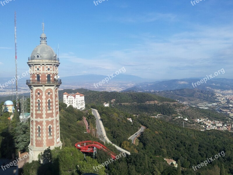 Barcelona Tibidabo City Catalonia Road