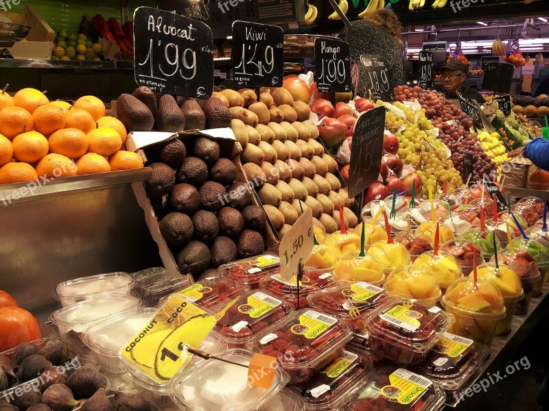 Market Boqueria Barcelona City Catalonia