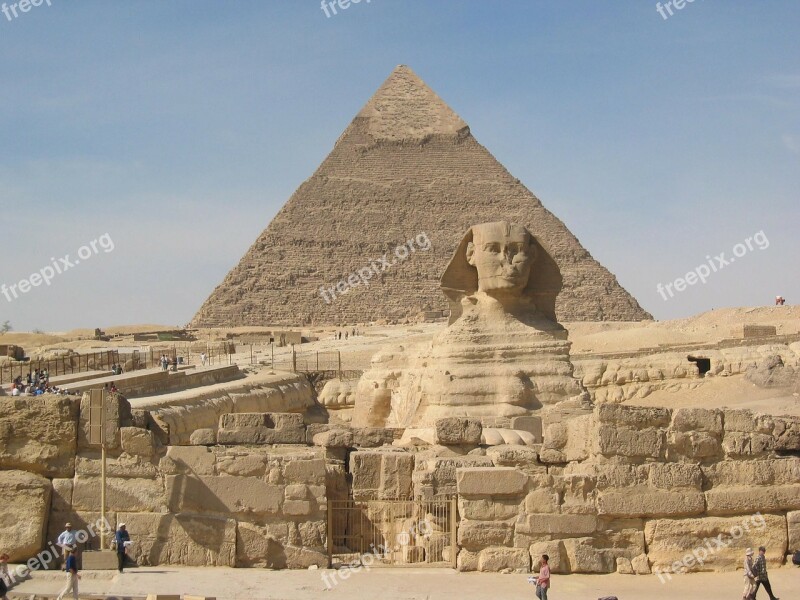 Sphinx Pyramids Cheops Chephren Cairo