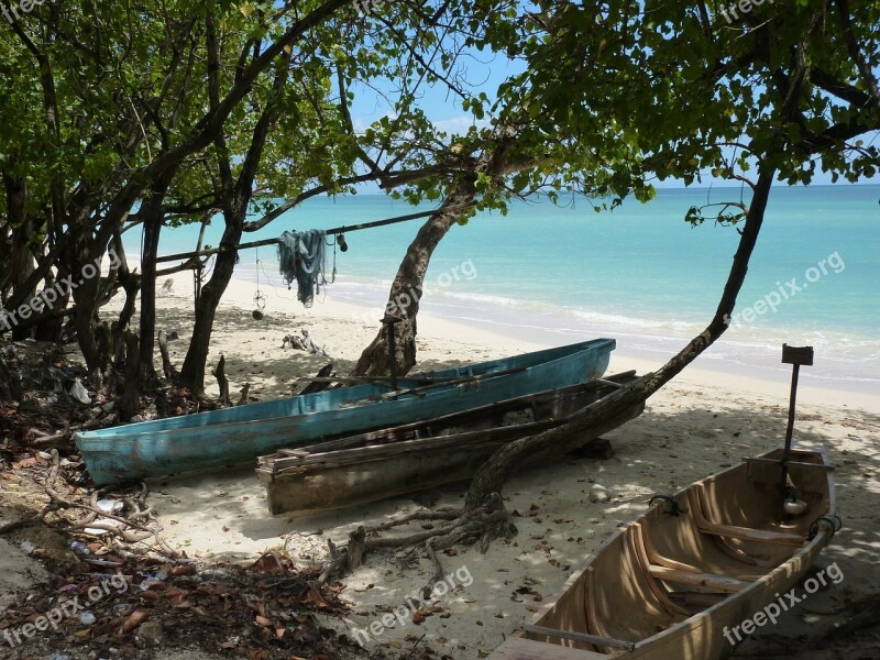 Jamaica Beach Boats Free Photos