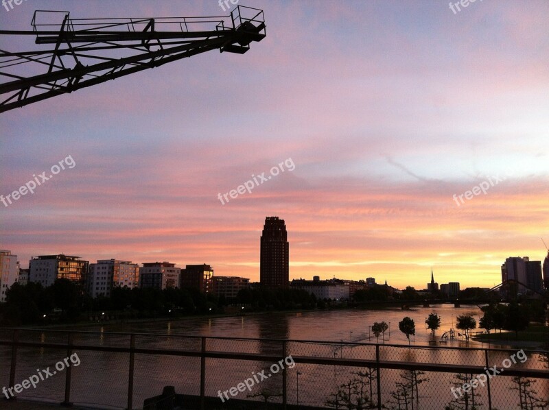 Frankfurt Sunset Sycamore Eastern Harbour Sky