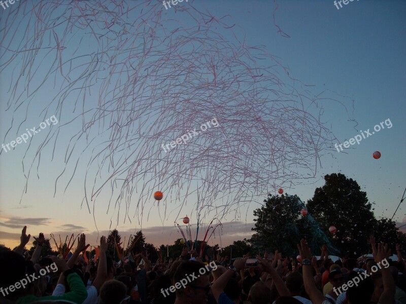 Sunset Festival Techno Landscape Twilight