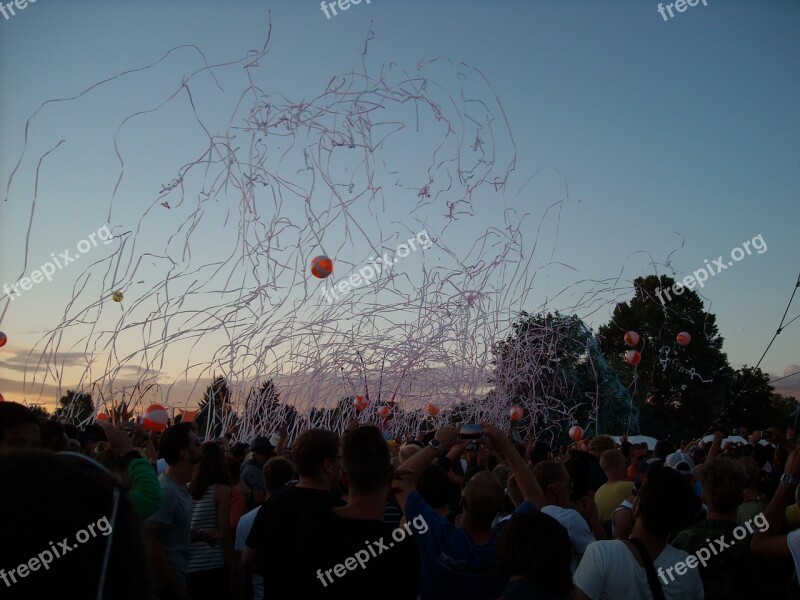 Sunset Festival Techno Landscape Twilight