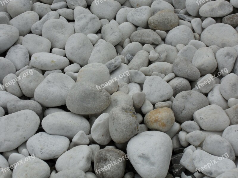 Marble Pebble Marble Gravel Riverbed White