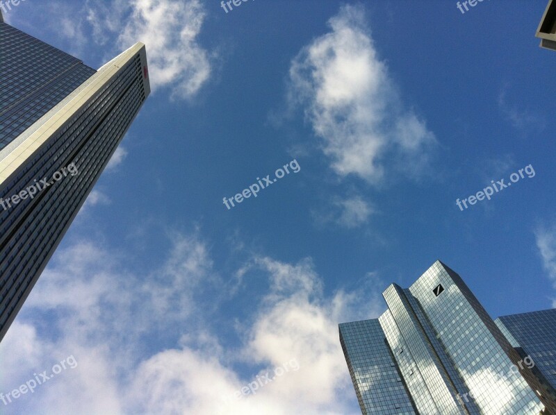 Frankfurt Skyscraper Skyline Sky Building