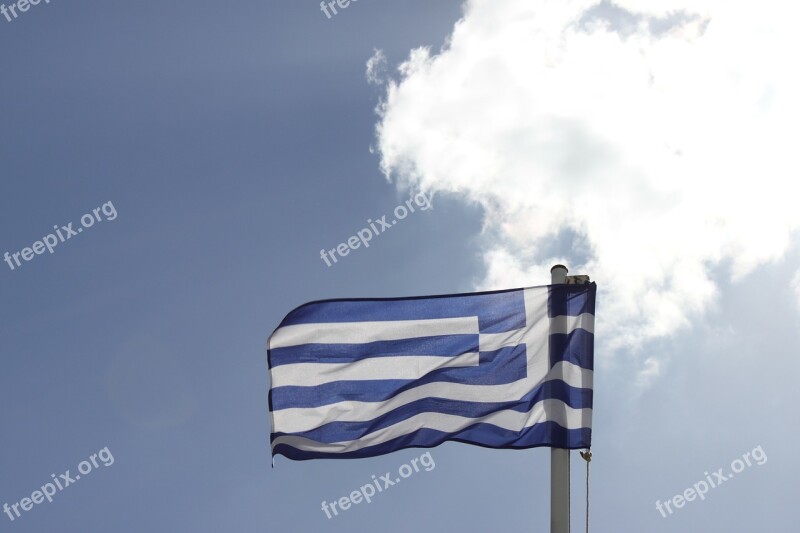 Greece Flag Vacations Travel Free Photos