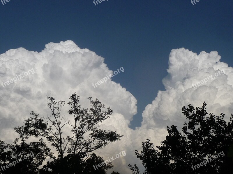 Sky Thunderstorm Cloud Clouds Blue