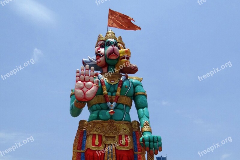 Statue Temple Hanuman Monkey-god Panchamukhi Hanuman