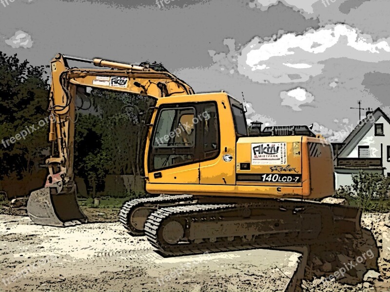 Excavators Construction Machine Site Machine Machines