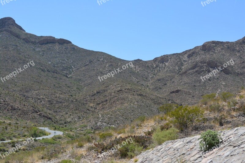 Mountains Desert Texas Landscape Nature