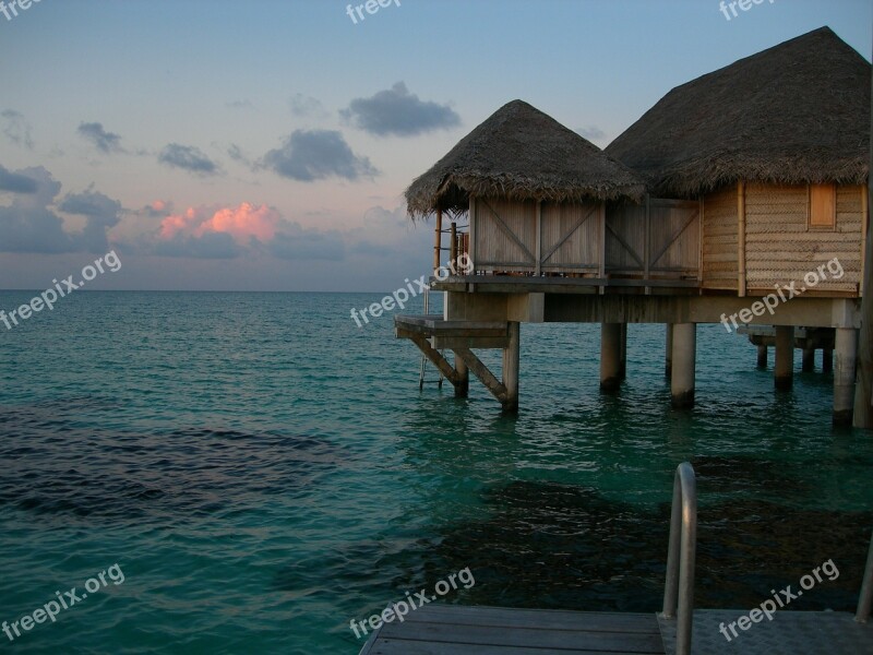 Tahiti French Polynesia Atoll Tikehau Bungalow