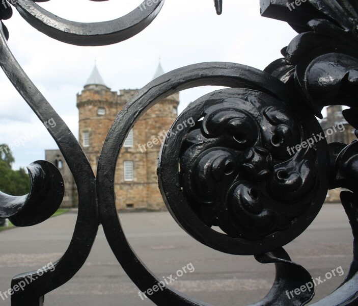 Edinburgh Scotland Palace Of Holyroodhouse Fence Free Photos