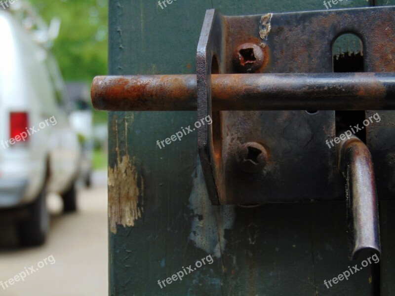 Gate Latch Metal Rusty Iron