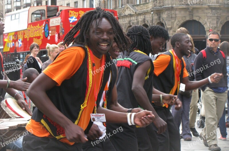 Edinburgh Street Musicians Africans Free Photos