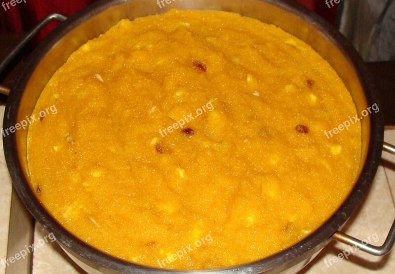 Halwa Food Pot Cooking Sweet Dish