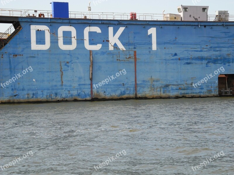 Hamburg Port Dock Harbour Wall Port Dock