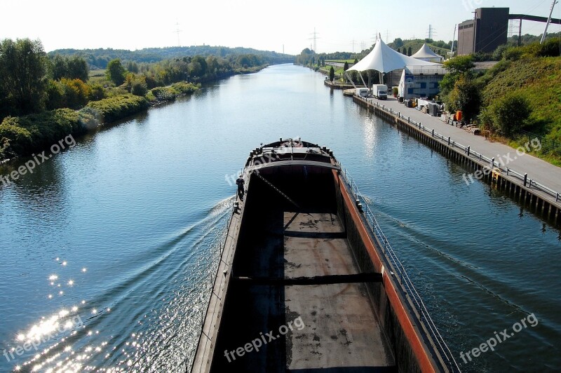 Frachtschiff Freighter Channel Ship Rhine Herne Canal